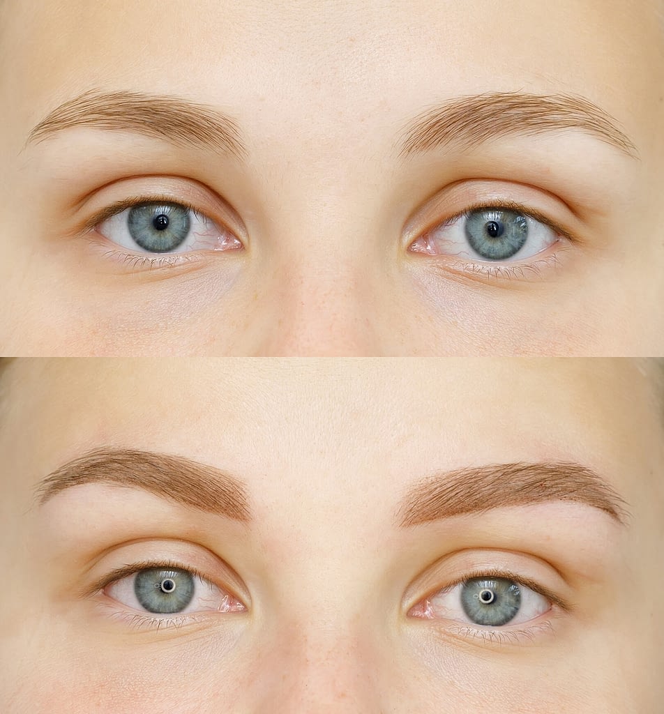 Trucco Permanente - Permanent Makeup Sopracciglia Prima & Dopo